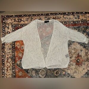 Women’s White Knit Cardigan Size Small Baggy Fit